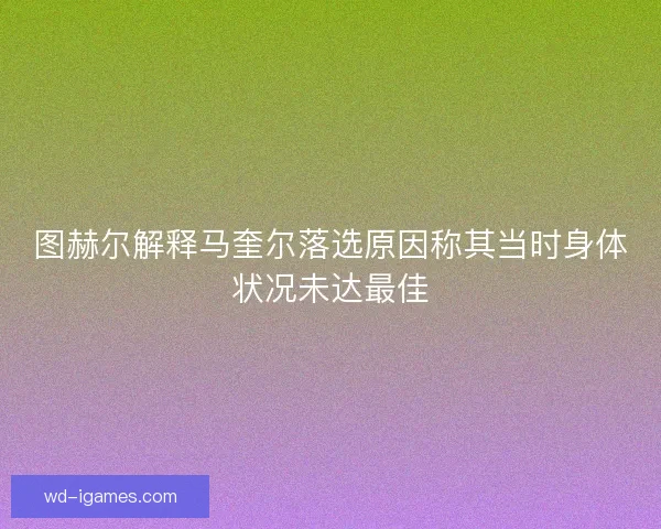 图赫尔解释马奎尔落选原因称其当时身体状况未达最佳
